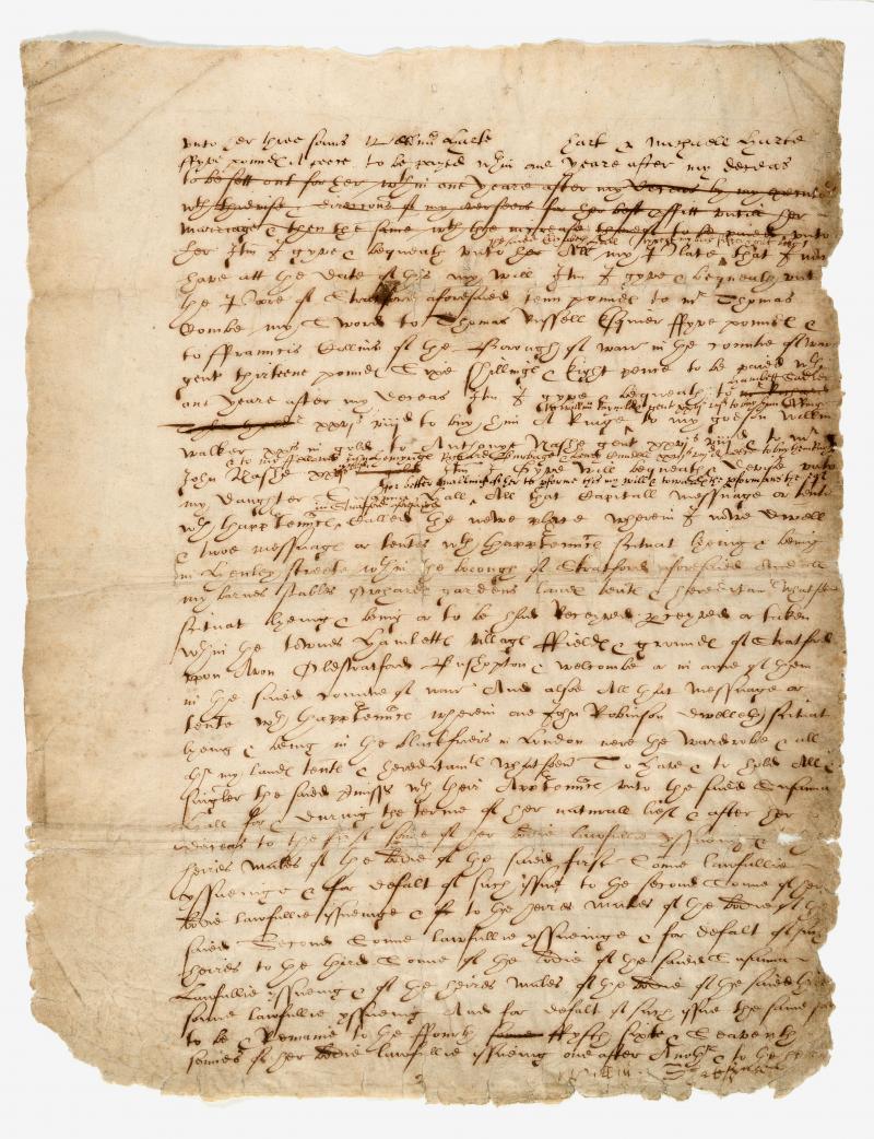 William Shakespeare's last will and testament, leaf 2