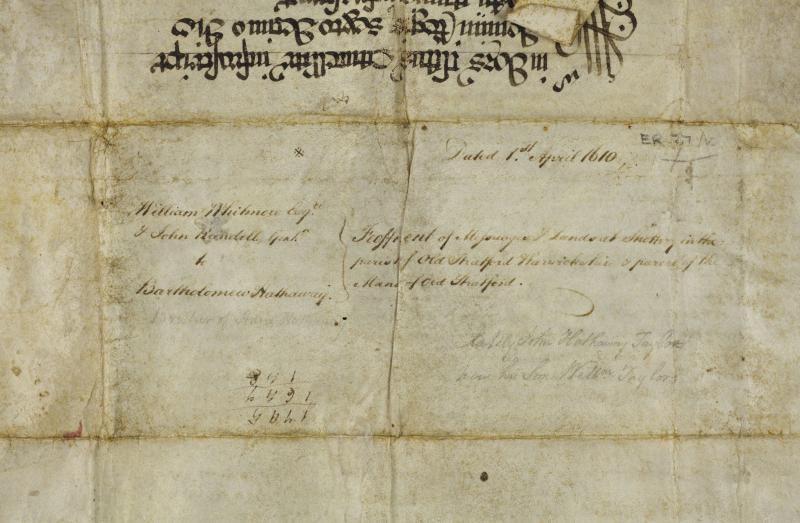 ER27/10 verso, date detail