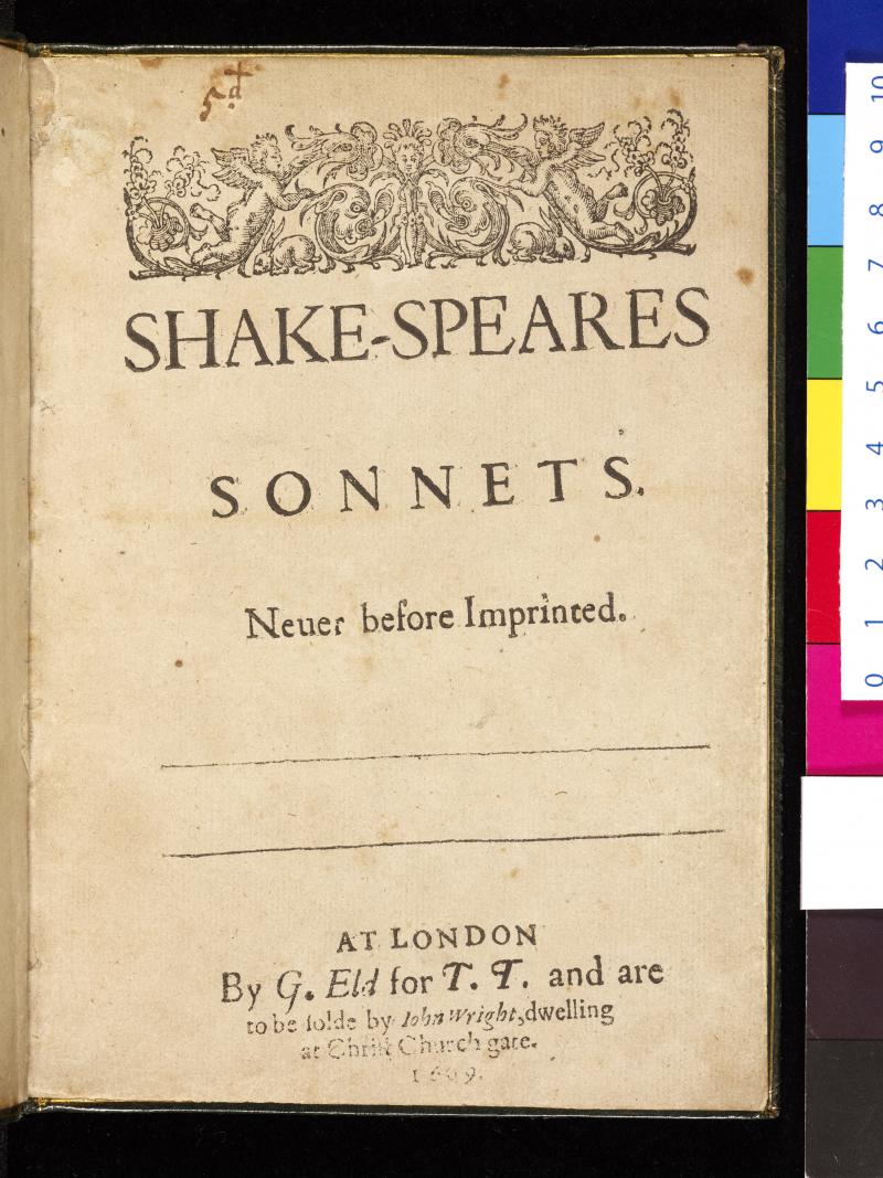 Sonnets, first edition  Shakespeare Documented